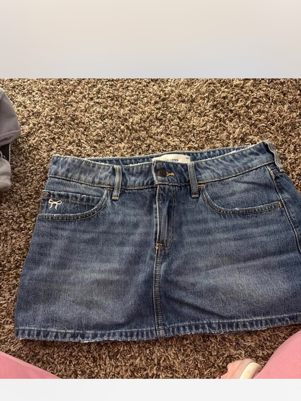 Hollister Blue Denim Mini Skirt
